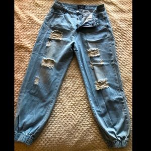 Kittenish Denim Joggers (Never Worn!)